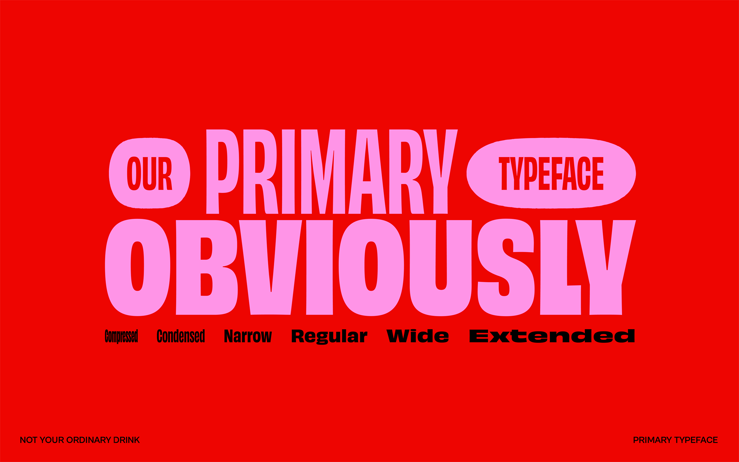 Primary typeface - corrected and size